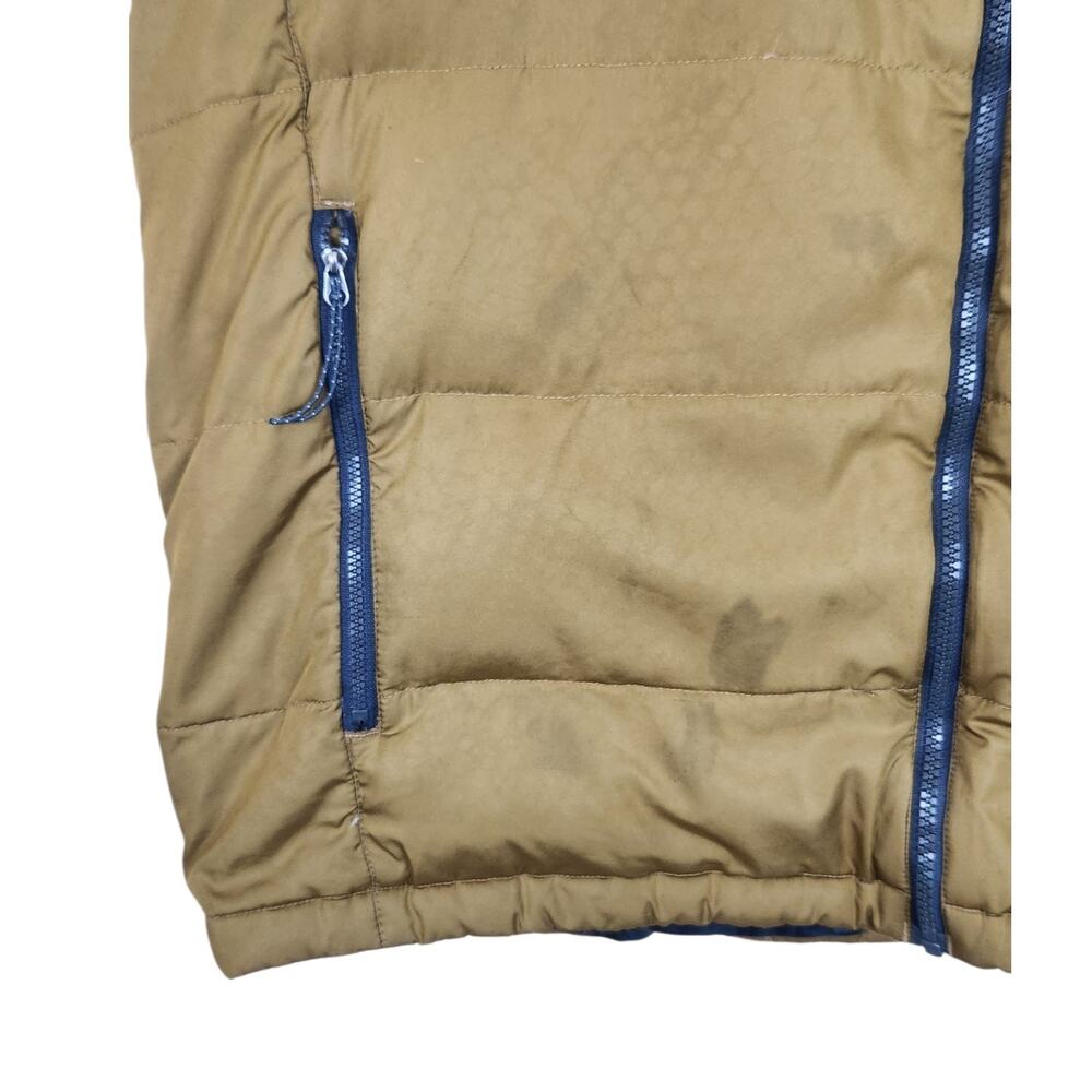 Eddie Bauer 650 Down Puffer Vest Mens XL Brown Gold Full Zip Insulated Quilted - Picture 5 of 14